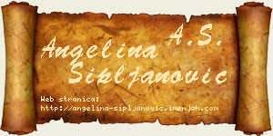 Angelina Sipljanović vizit kartica